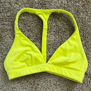 athleta, yellow/green swim top, size xxs